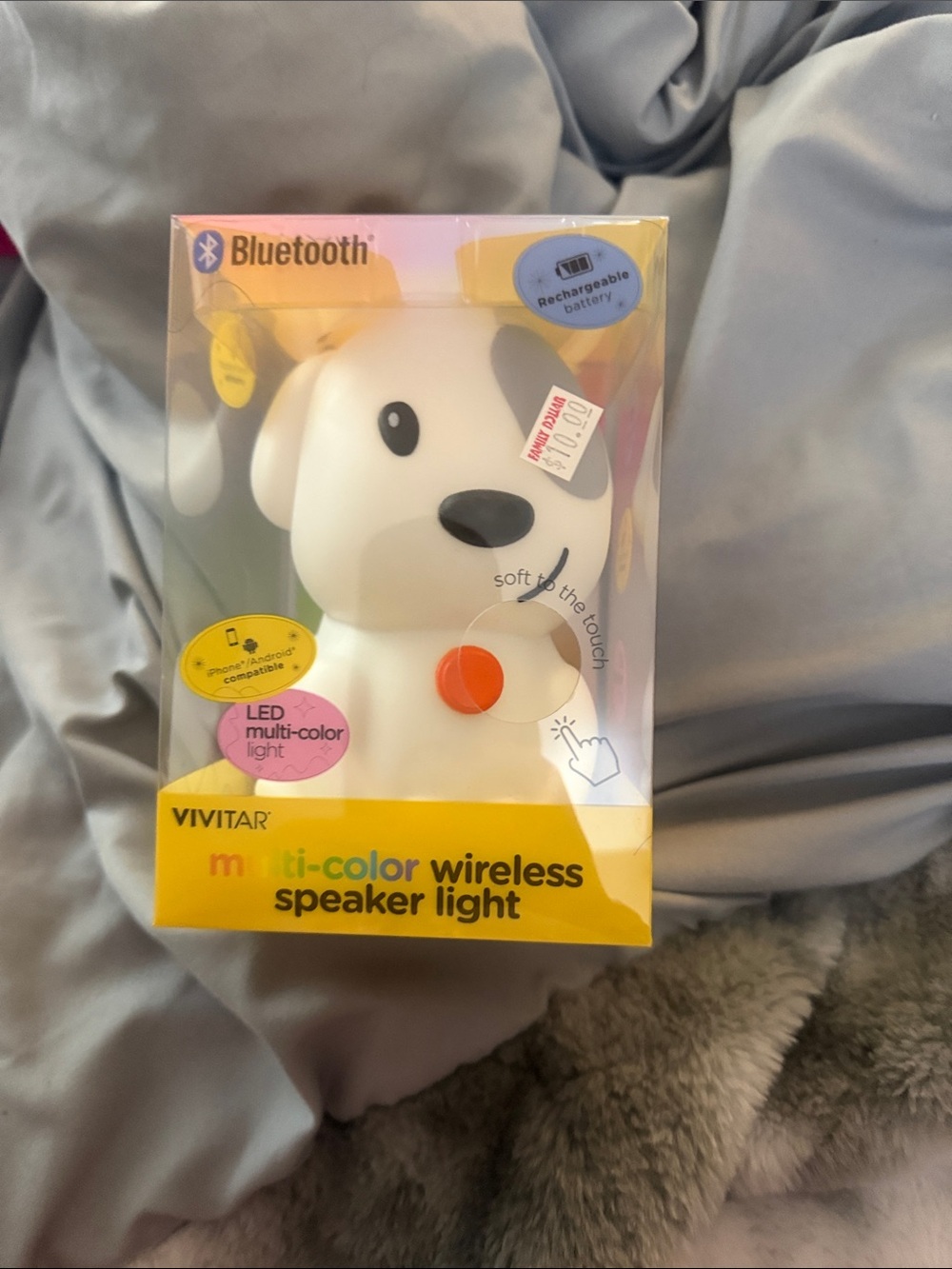 Vivitar White Bluetooth Multi-Color Wireless Speaker Light - Dog Design